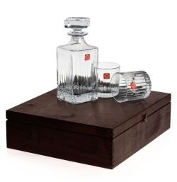 Ekskluzywny zestaw do whisky 6+1 RCR Timeless w skrzynce z GRAWEREM