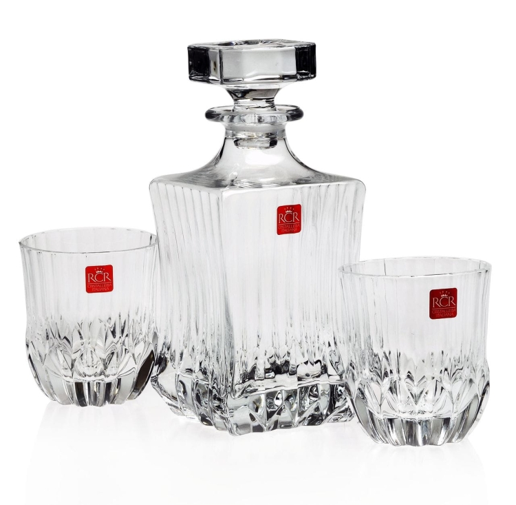 RCR ADAGIO Kryształowy zestaw 6 szklanek + karafka
