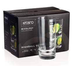 Wysokie szklanki long drink do wody soku drinków KROSNO Mixology 350 ml (C809)
