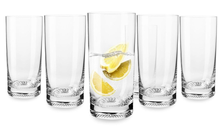 Wysokie szklanki long drink do wody soku drinków KROSNO Mixology 350 ml (C809)