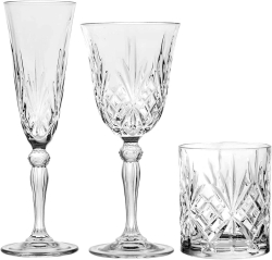 RCR Melodia komplet zestaw kieliszki szklanki 18el