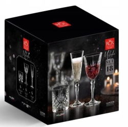 RCR Melodia komplet zestaw kieliszki szklanki 18el