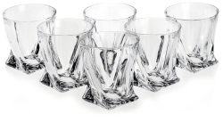 Zestaw do whisky Bohemia QUADRO 6+1 w skrzynce z GRAWEREM