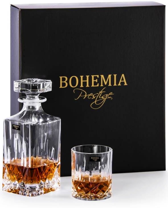Kryształowy zestaw do whisky Bohemia Prestige CLASSICO 6+1