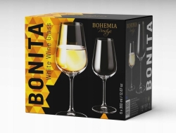 Kieliszki do wina białego BOHEMIA Bonita 360ml 6szt