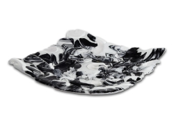 Ekskluzywny kwadratowy szklany talerz na owoce pizze 38cm