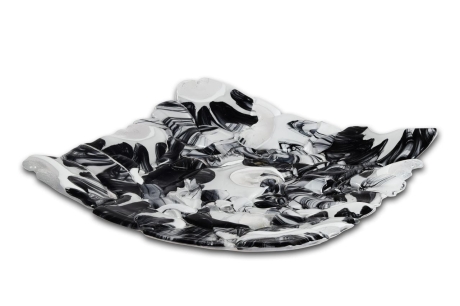 Przejdź do produktu Ekskluzywna kwadratowa szklana patera na owoce pizze 38cm 