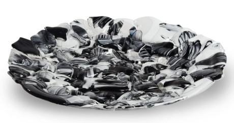 Przejdź do produktu Ekskluzywna okrągła szklana patera na owoce pizze 38cm "23"