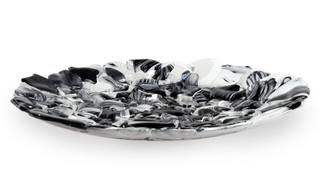 Przejdź do produktu Ekskluzywna okrągła szklana patera na owoce pizze 38cm "23"