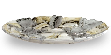 Przejdź do produktu Ekskluzywna okrągła szklana patera na owoce pizze 38cm 