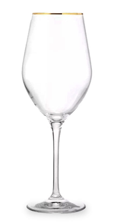 Kieliszki do wina czerwonego KROSNO Splendour GOLD złoty pasek 300ml