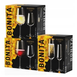 Kieliszki do wina szampana Bohemia Bonita 18 szt.