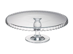 Patera na tort na nóżce PASABAHCE Patisserie 32cm - rant w dół