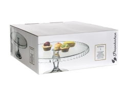 Patera na tort na nóżce PASABAHCE Patisserie 32cm - rant w dół