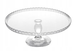 Patera na tort owoce na nóżce PASABAHCE Patisserie 32cm - rant do góry