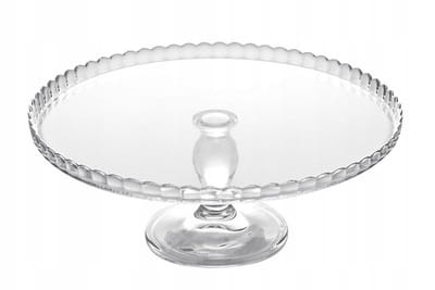 Patera na tort owoce na nóżce PASABAHCE Patisserie 32cm - rant do góry