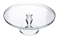 Patera na tort owoce na nóżce PASABAHCE Patisserie 32cm - rant do góry