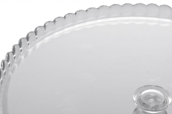 Patera na tort owoce na nóżce PASABAHCE Patisserie 32cm - rant do góry