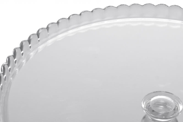 Patera na tort owoce na nóżce PASABAHCE Patisserie 32cm - rant do góry