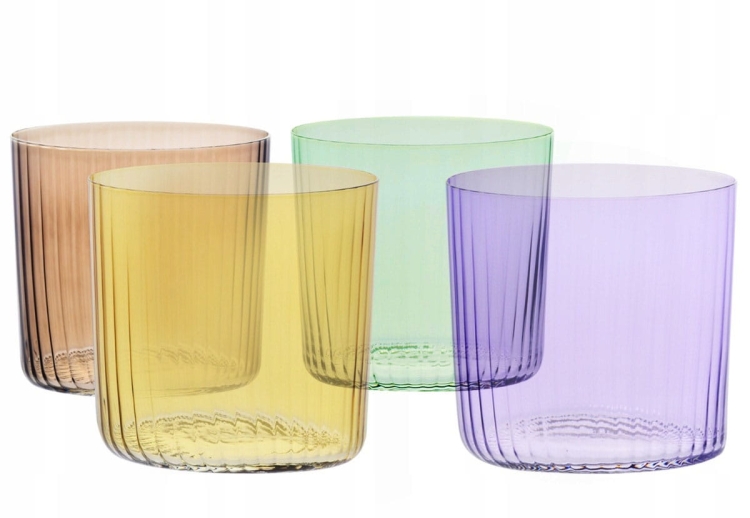 Szklanki kolorowe do wody optyk KROSNO DECO 350ml