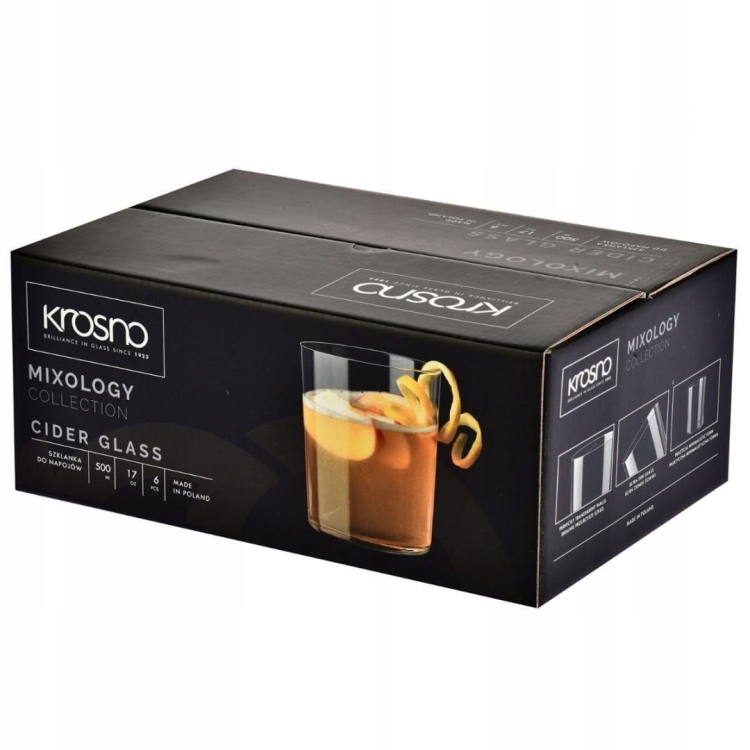 Szklanki do cydru wody soku KROSNO Mixology 500ml