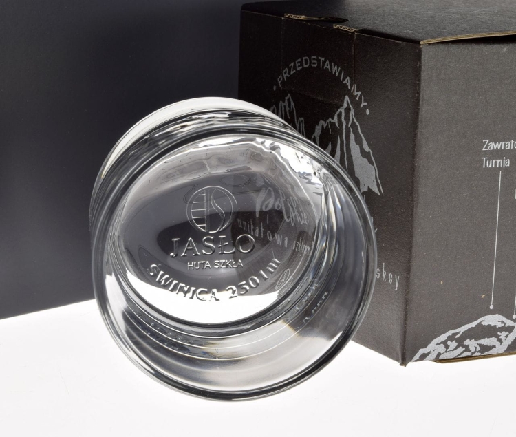 Szklanka do whisky JASŁO Polskie GÓRY na prezent | ŚWINICA
