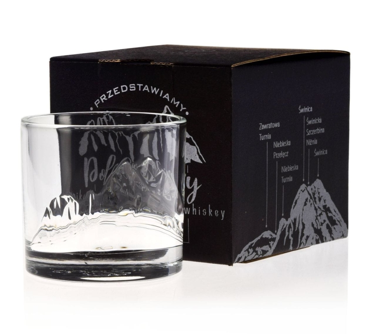 Szklanka do whisky JASŁO Polskie GÓRY na prezent | ŚWINICA