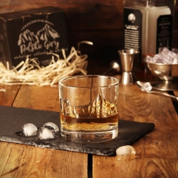 Szklanki do whisky JASŁO Polskie GÓRY na prezent | GIEWONT / RYSY / ŚWINICA - BEZBARWNE