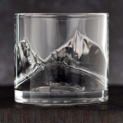 Szklanki do whisky JASŁO Polskie GÓRY na prezent | GIEWONT / RYSY / ŚWINICA - BEZBARWNE