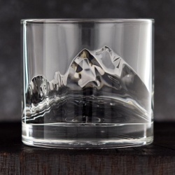 Szklanki do whisky JASŁO Polskie GÓRY na prezent | GIEWONT / RYSY / ŚWINICA - BEZBARWNE