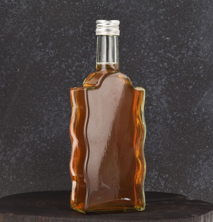 Butelka szklana WARTA fala z zakrętką na bimber nalewki 500ml