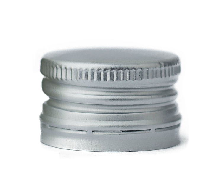 Zakrętki do butelek fi 28mm SREBRNE 10szt