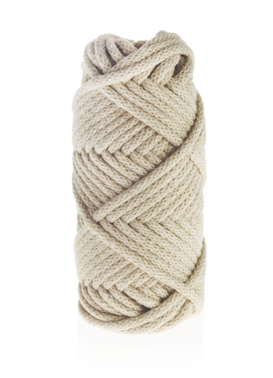 Sznurek do rękodzieła makramy z rdzeniem Ecru 3mm 20m