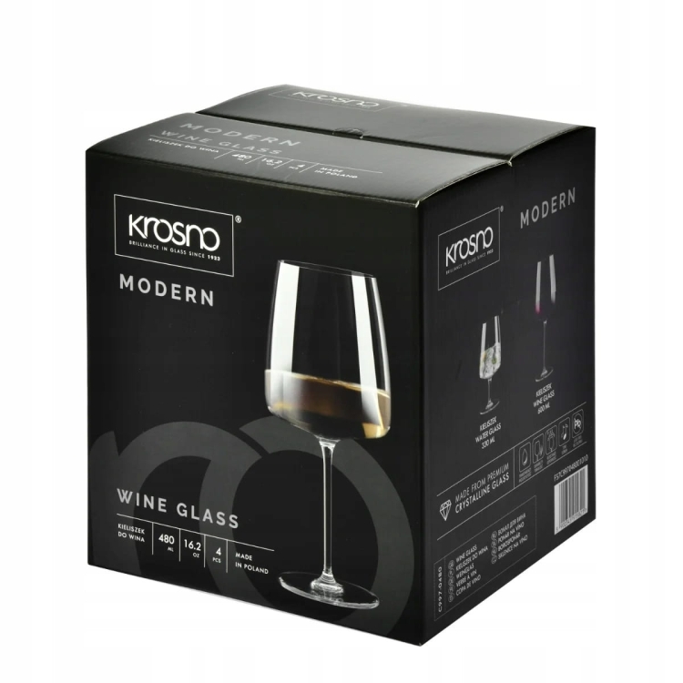 Kieliszki do wina białego KROSNO Modern 480 ml 4szt