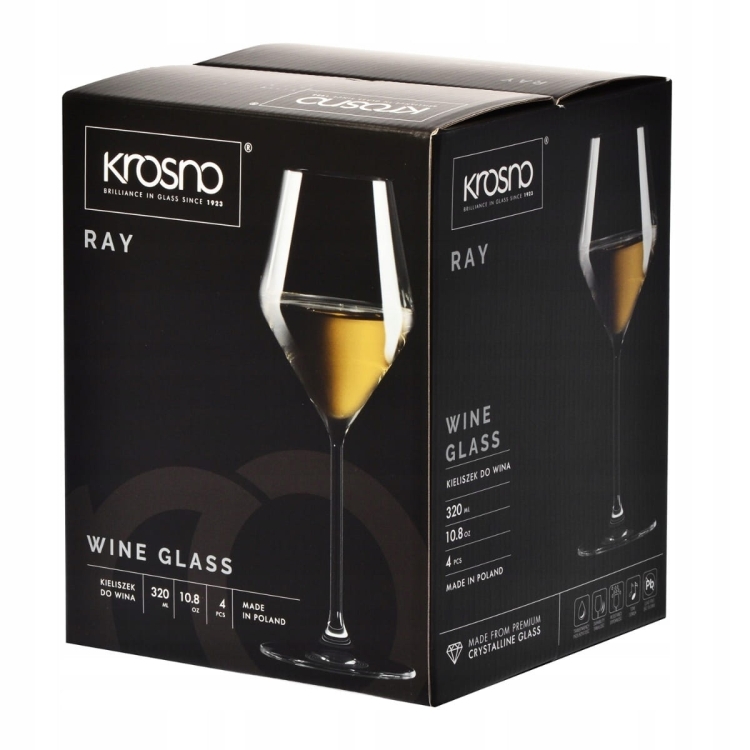 Kieliszki do wina białego KROSNO Ray 320 ml 4szt