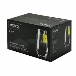 Szklanki do napojów long drink KROSNO Ray 450ml 6szt