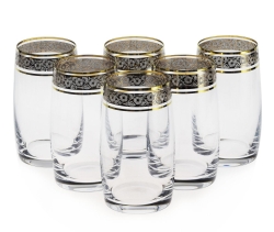 Ekskluzywne szklanki long drink złoto platyna 380ml