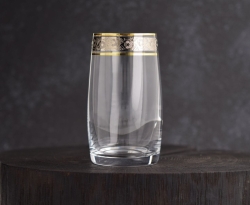 Ekskluzywne szklanki long drink złoto platyna 380ml