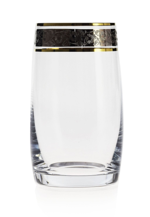 Ekskluzywne szklanki long drink złoto platyna 380ml