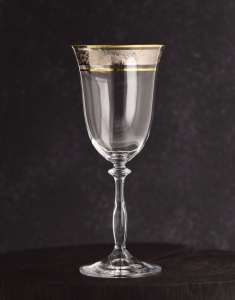 Ekskluzywne kieliszki do wina czerwonego złoto platyna 350ml