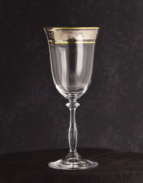 Ekskluzywne kieliszki do wina czerwonego złoto platyna 350ml