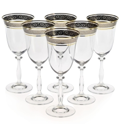 Ekskluzywne kieliszki do wina czerwonego złoto platyna 350ml