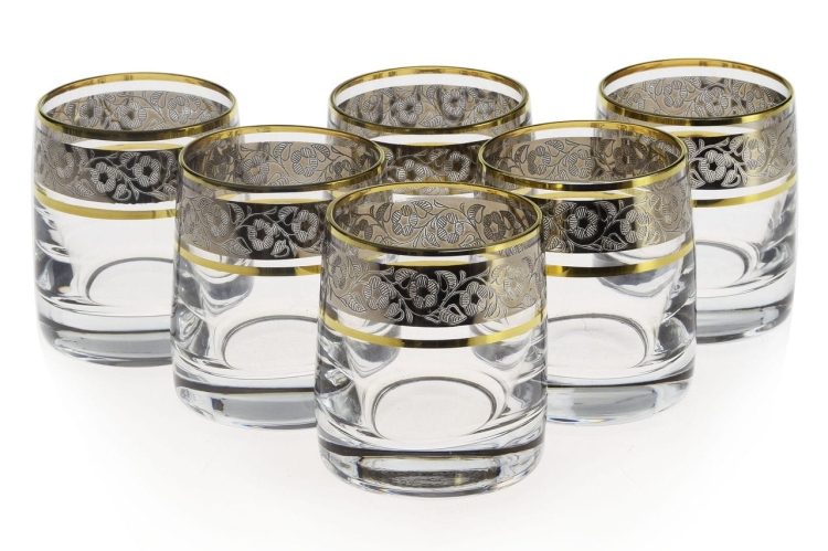 Ekskluzywne kieliszki do wódki złoto platyna 60ml