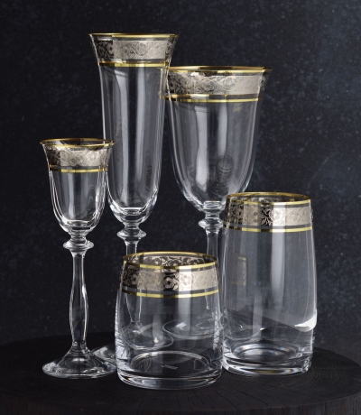 Przejdź do produktu Ekskluzywny komplet na prezent złoto platyna 30el