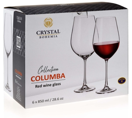 Przejdź do produktu Duże kieliszki do wina wody BOHEMIA Columba 850ml