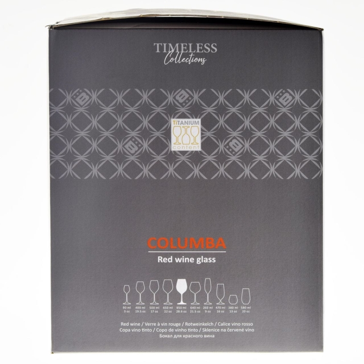 Duże kieliszki do wina wody BOHEMIA Columba 850ml