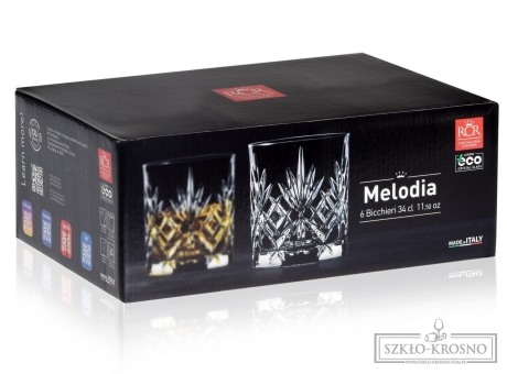 Przejdź do produktu Kryształowe szklanki do whisky RCR Melodia 310/340 ml