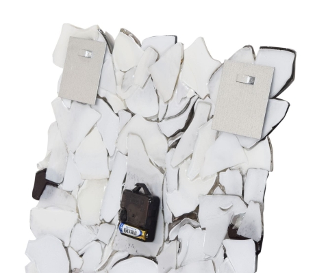 Przejdź do produktu Ekskluzywny, szklany, kwadratowy zegar ścienny 45x45cm "22"