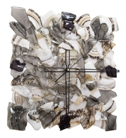 Ekskluzywny szklany kwadratowy zegar ścienny 45x45cm