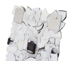 Ekskluzywny, szklany, prostokątny zegar ścienny 33x47cm "8"